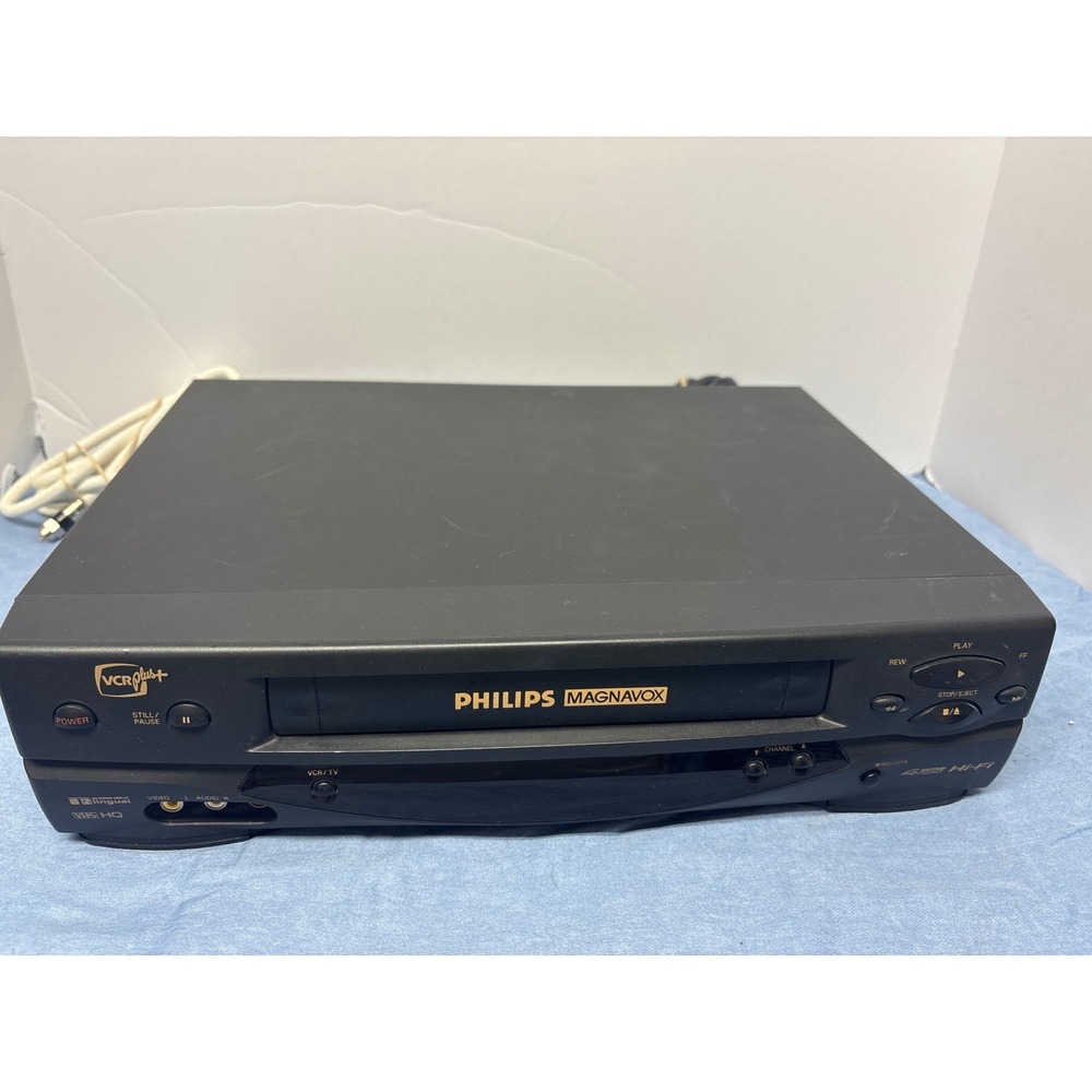 Philips Magnavox VCR VRZ360 AT01 Black 4-Head Hi-Fi Stereo VHS Player
